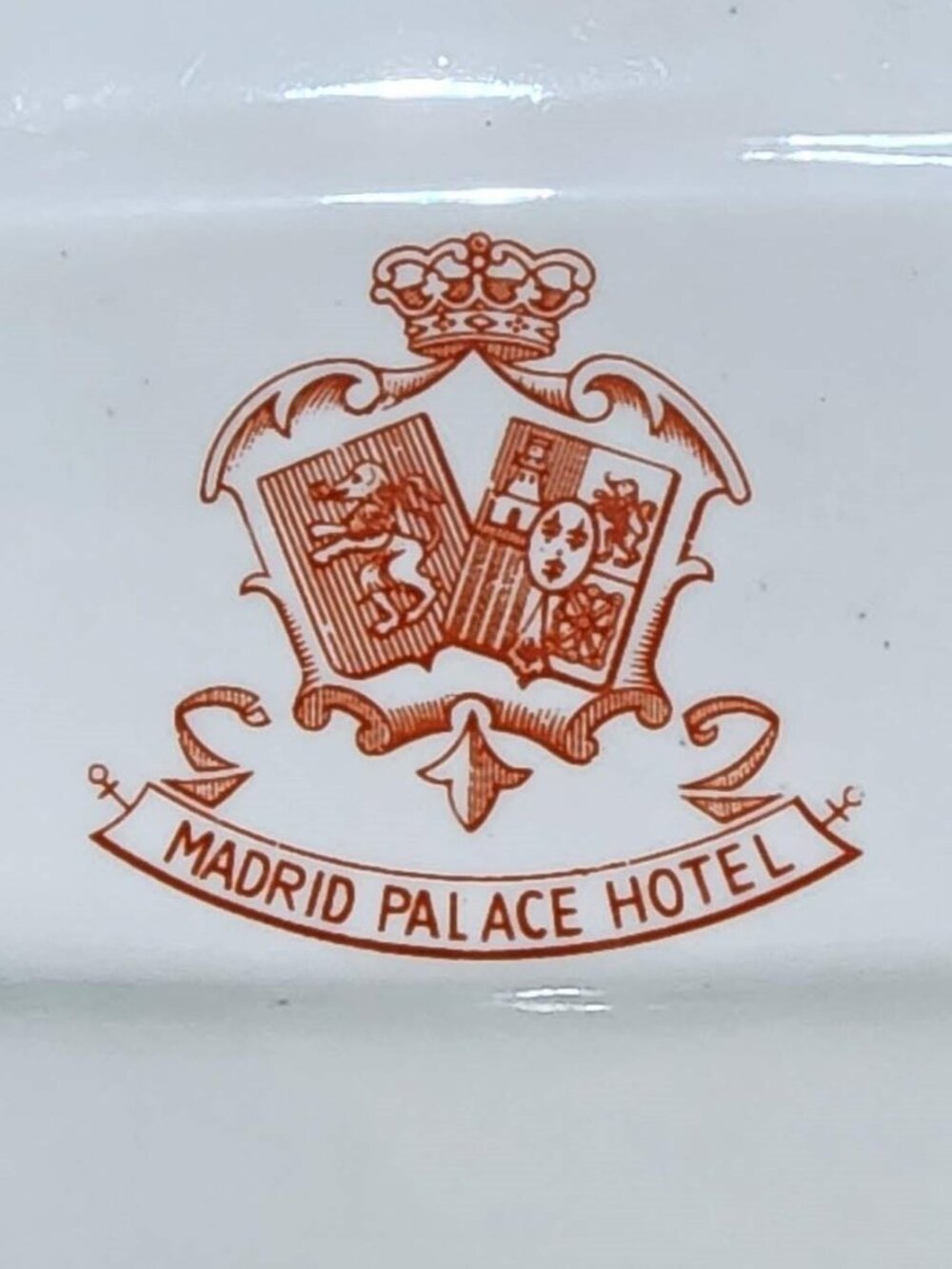 Vintage Porcelanas Alvarez Spain Dish Madrid Palace Hotel Royal Crown Crest